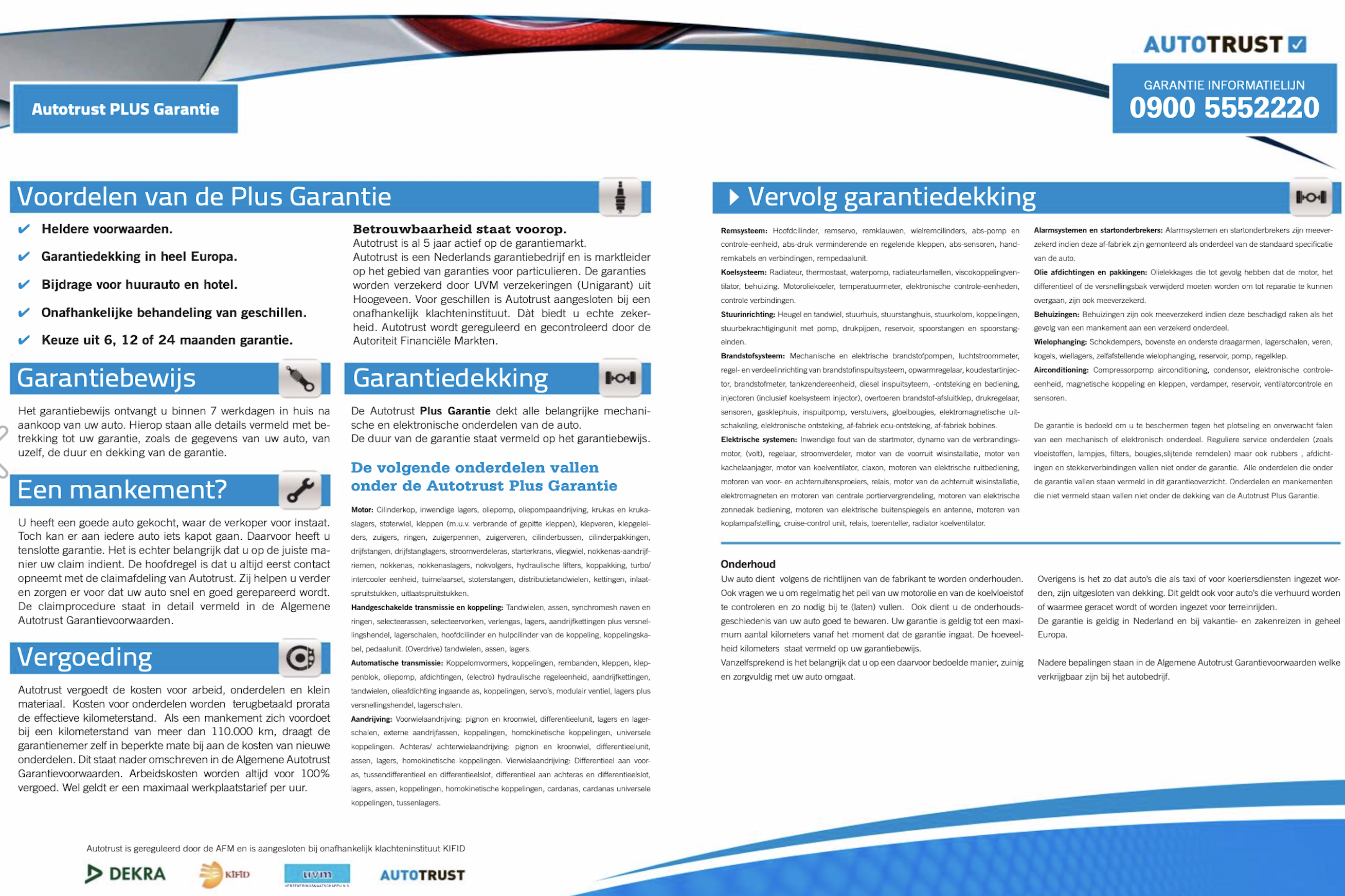 Autotrust Garantie Pluspakket-details